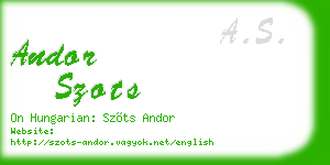 andor szots business card